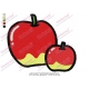 Cartoon Apple Fruit Embroidery Design 02